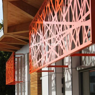 China Curtain Wall Cladding Minimalist Decorative Construction Easy Maintenance Aluminum CNC Cut Out Panel for sale