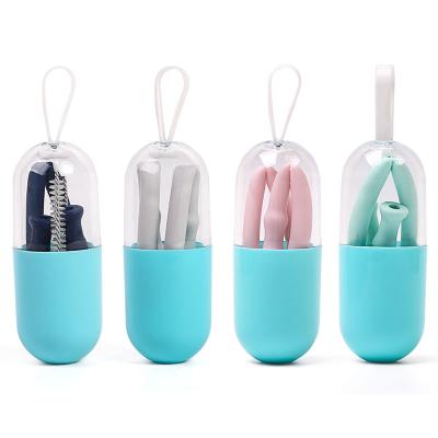 China Water Bottle Straw With Cleaning Brush Amazon Sustainable Eco Friendly New Products Recycle Straw for sale