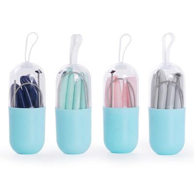 China Amazon Success Viable Wholesale Reusable Wine Accessories Portable Silicone Straw Brush Set for sale