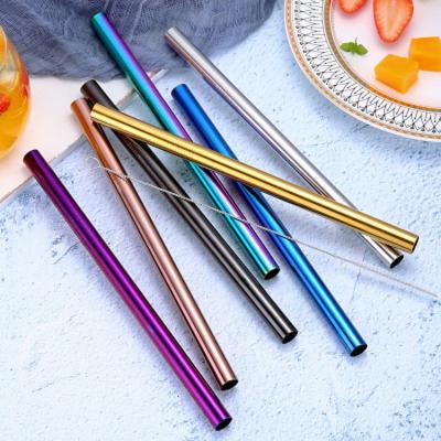 China 2020 Sustainable New Product Ideas Wine Accessories Eco Customized Reusable Metal Bubble Tea Stainless Steel Straw for sale