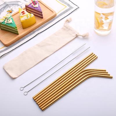 China Viable Custom Logo Drinking Straw Reusable Colored Stainless Steel for sale