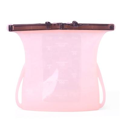 China Viable Wholesale Food Grade Silicone BPA Free Reusable Food Storage Bag for sale