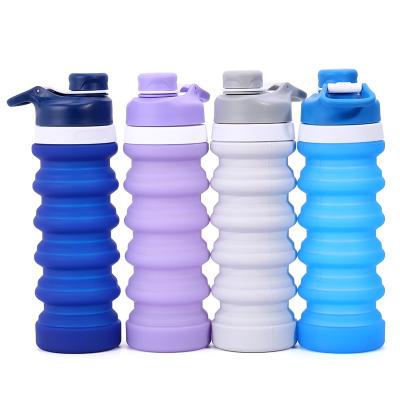 China Wholesale Viable Silicone Collapsible Stretch Collapsible Water Bottle For Rising for sale