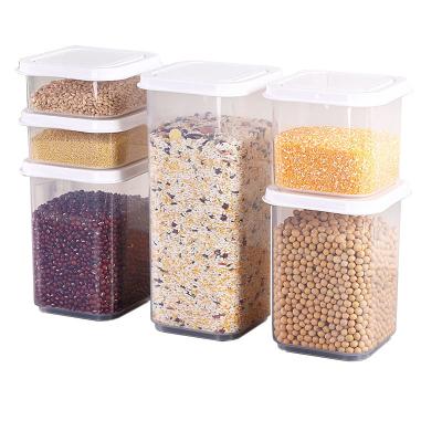 China Kitchen Sealed Food Grade Plastic Storage Box Dry Goods Box Compartments Grain Storage Container Kitchen Food Container for sale