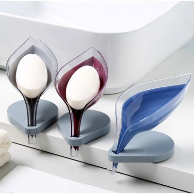 China Sustainable Bathroom Accessories Leaf Shaped Bathroom Accessories Soap Box for sale