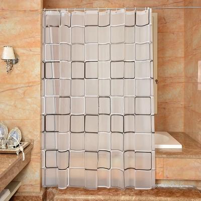 China Modern Waterproof Bathroom Shower Curtain 3D Rust Proof PEVA Environmental Toilet Door Curtain for sale