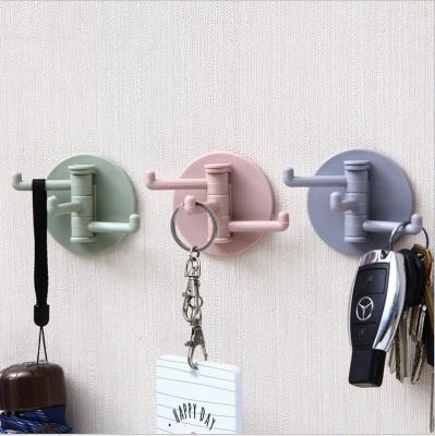 China Modern High Quality Traceless Free Adhesive Door Wall Hook Hole Hook Bathroom ABS Back Hook for sale