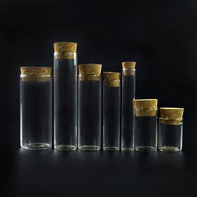 China High Quality Hot Selling Cosmetic Bottle Small Glass Volume Demand Glass Bottle With Cork Top In Stock for sale