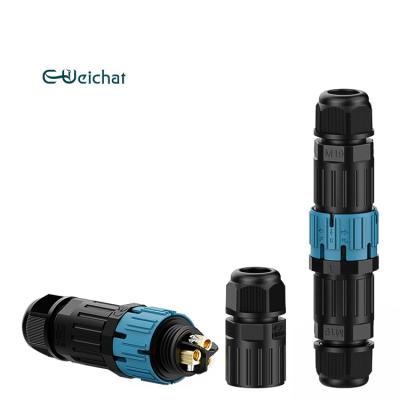 China Micro Cable IP68 3 Male Female Plastic Pin Waterproof Connector Electrical High Quality Cable for sale