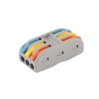 China 450V 32A 2 double side connectors 222-413 screwless terminal block input 2output 2input 4 output for sale