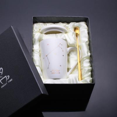 China Sustainable Manufacturers Supply High Quality Porcelain Horoscope Mug OEM Ceramic cup Custom Logo With Gift Box for sale