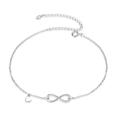 China New Design Women Anklet Chain Jewelry Sterling Silver Arc Shape Beads Foot Chain Nickel Free for sale