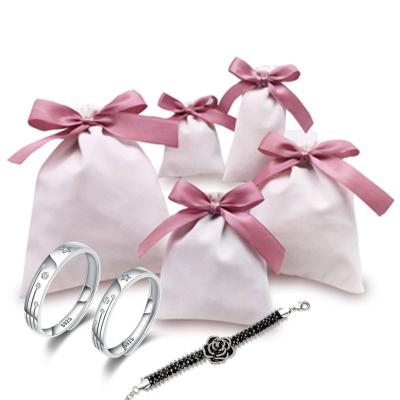 China OEM+ODM+Wholesale Wholesale Jewelry Gift Pouch Drawstring Velvet Storage Bag High End Bag for sale