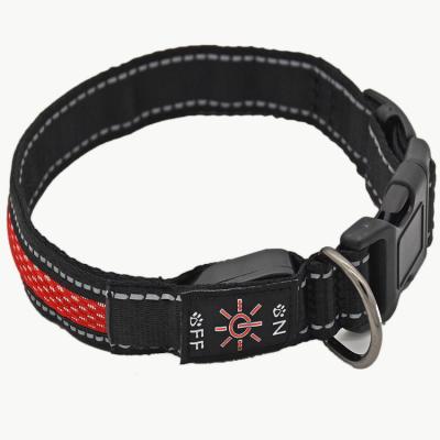 China Wholesale Viable Nylon Waterproof Light Led Pet Collars Waterproof Dog Collar At Night For Safety for sale