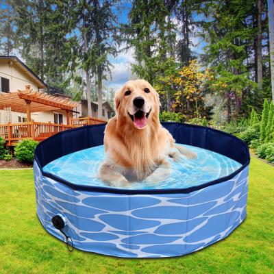 China 2022 Dog New Arrivals Foldable Pet Swimming Pool Viable Hot Summer Days Pet Foldable Dog Bath for sale