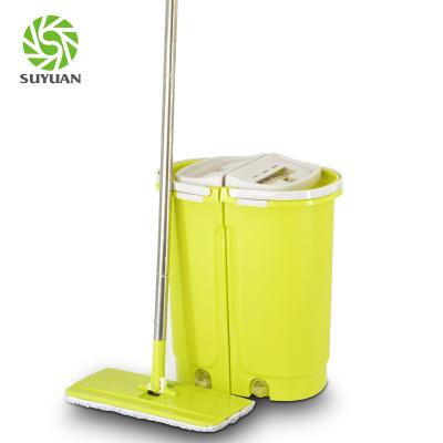 China Hot Sale Super Durable Floor Mop Quick Dry Magic Cleaning Floor Mop 360 Degrees Rotating Flat Mop Bucket for sale