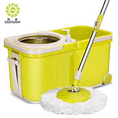 China Durable Durable Using New Design Low Price Easy Hand Press Flat Magic Broom With Bucket for sale