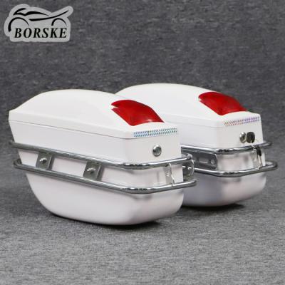 China Wholesale ABS Motorcycle Box Set Bracket Motorcycle Side Box Lamp Motorcycle Saddle Box For Police for sale