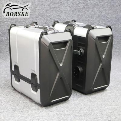 China Universal Aluminum Alloy Motorcycle Box Motorcycle Saddle Bag Motorcycle Waterproof Back Box for sale