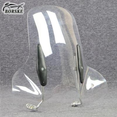 China Universal Scooter Windshield Motorcycle PET/PMMA/PC/PVC Front Windshield Wind Shield For Honda Peugeot Suzuki Yamaha for sale