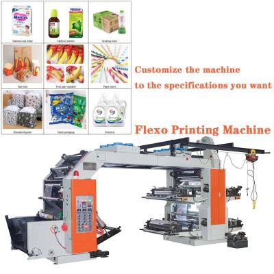 China Printing Shops 6 Color Flexo Plate Non Woven Fabric Plastic Bag Making Flexo Printing Machine for sale