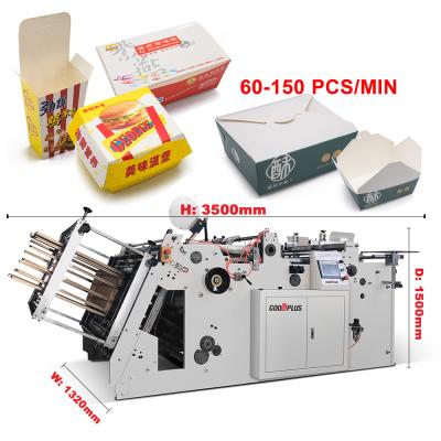 China Takeout Industry Hamburger Automatic Box Box Lunch Box Making Packing Machine for sale