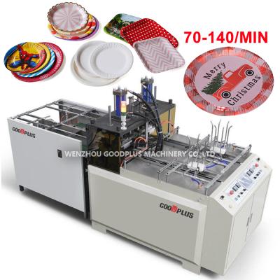 China Hotel Price List Food Disposable Two Line Paper Plate Making Machine 70-140/Min Paper Plate Making Machine (Hydraulic Type) for sale