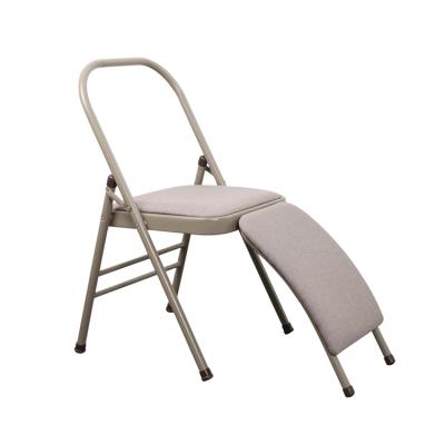 China Wholesale Pilates Auxiliary Tool Metal Folding Yoga Backless Chair YogaChair for sale