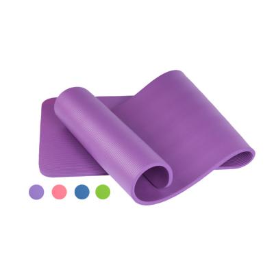 China NBR 183cm 10mm thick anti slip child nbr yoga mat with carrying strap for sale