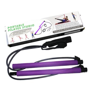 China Pink Purple Exercise Gym Pilates Stick Kit Detachable Portable Yoga PB001 for sale