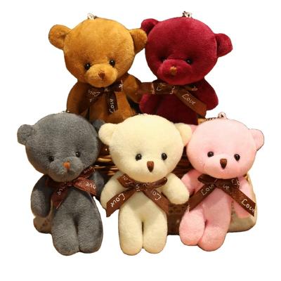 China Mini Plush Toy Teddy Bears Small Plush 11cm Colors Small Bear Bulk Animal Stuffed Teddy Bear For DIY Key Chain for sale