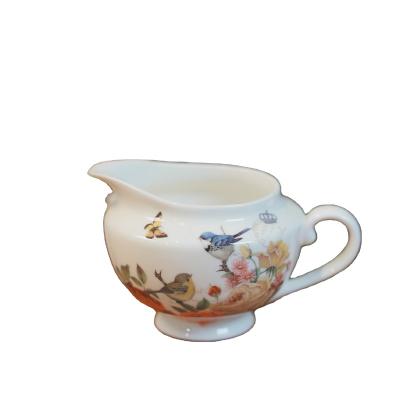 China Viable Wholesale Creative Fine Bone China Stechcol Milk Jar Creamer Ceramic Pot for sale