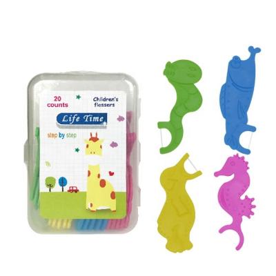 China Selection Home High Quality Cute Animal Children Dental Flosser Kids Private Label Flosser for sale