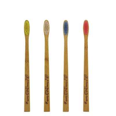 China Free Sample Disposable Customize Wholesale Biodegradable Eco-Friendly Soft Bamboo Toothbrush Charcoal Bambo Bambu Bamboo Toothbrush for sale