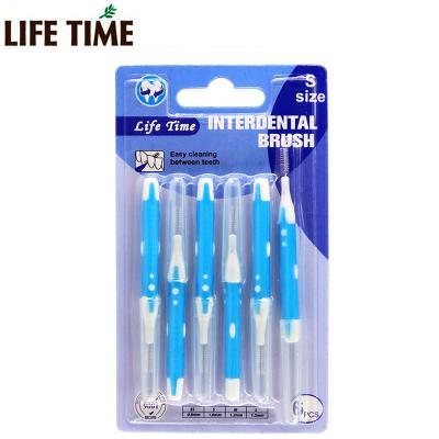 China Teeth Cleaning Soft Rubber Interdental Brush L Shape Interdal Brush For Teeth for sale