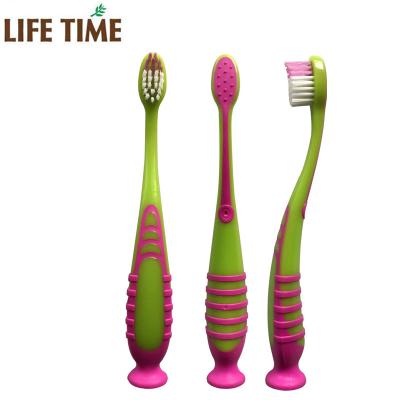 China OEM Popular Wholesale Suction 3+ Cup Toothbrush For Kids Children Toothbrush for sale