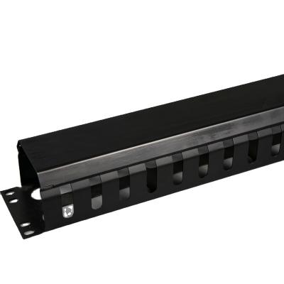 China Horizontal Communication Rack Mount 12 Port Cable Management Network Cable Organizer 1U for sale