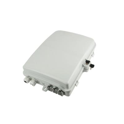 China FTTH JF-4057 Outdoor ABS Plastic 16 Core Distribution Box With SC PLC Splitter for sale