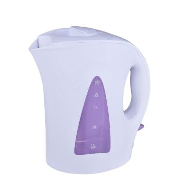 China 360 Degree Rotation Base 1.7 Liter Triangle Shape Quick Water Window 2200W Water Boiled Plastic Tied Kettle for sale