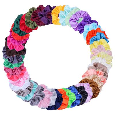 China Decorate Solid Color Scrunchies Kawaii Candy Color Ponytail Scrunchies Wholesale Hair Ties for sale