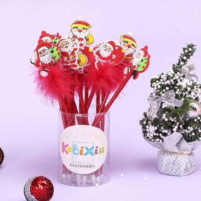 China 100% Creative Eco-Friendly Pen Santa Claus Snowman Christmas Gift Cartoon Point Ballpoint Pens for sale