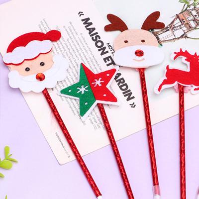 China 100% Eco-friendly Creative Tips Pen Santa Claus Snowman Ballpoint Pen Christmas Stationery for sale