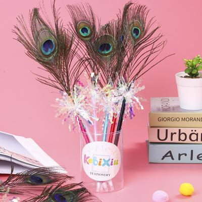 China 100% European Style Eco-friendly Retro Feather Pen Children's Birthday Gift Peacock Feathers Pen for sale