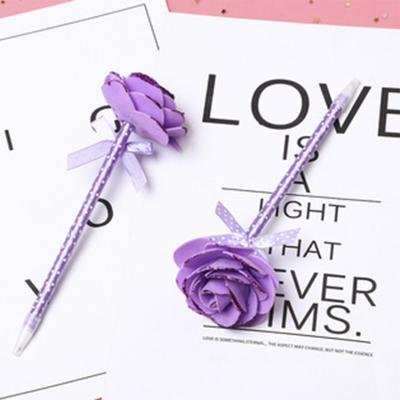 China 100% Eco-friendly Creative Pen Valentine'S Day Gift Flower 'Foam Rose Ballpoint Pen Student Stationery Pen for sale