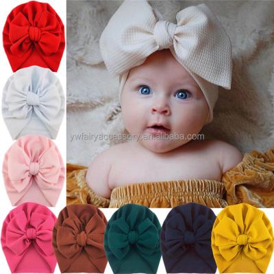 China Fast Shipping Cloth Baby Turban With Bow Babies Headband For Newborn Bowknot Turban Headbands for sale