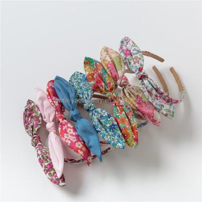 China Wholesale Cloth Factory Cloth Bows Hair Band Girl Children Hair Accessories Baby Hair Bands for sale