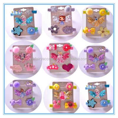 China Wholesale Cloth Kids Hair Accessories Set Cute Kids Hair Clips for sale