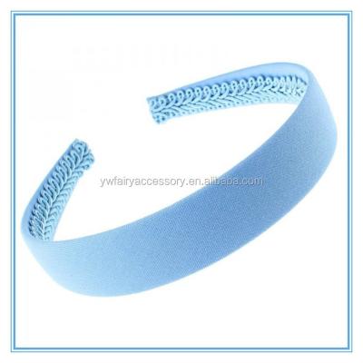 China Yiwu Factory Wholesale Cloth Covered Headband Wide Plastic Hair Band for sale