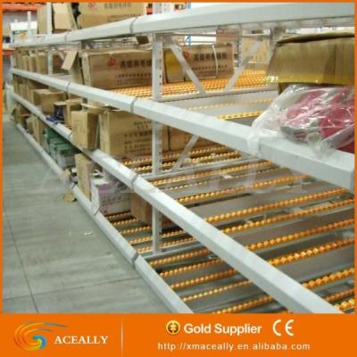 China Corrosion Protection Pallet Roll Rack Sliding Cardboard Flow Rack For Warehouse Storage for sale