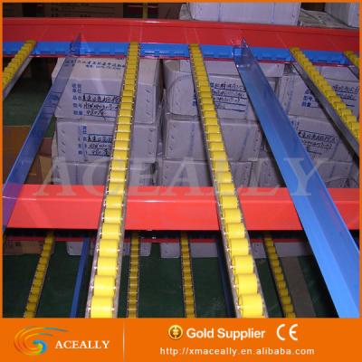 China Corrosion Protection Heavy Duty Industrial Storage System Cardboard Flow Pallet Racking With Rollers for sale